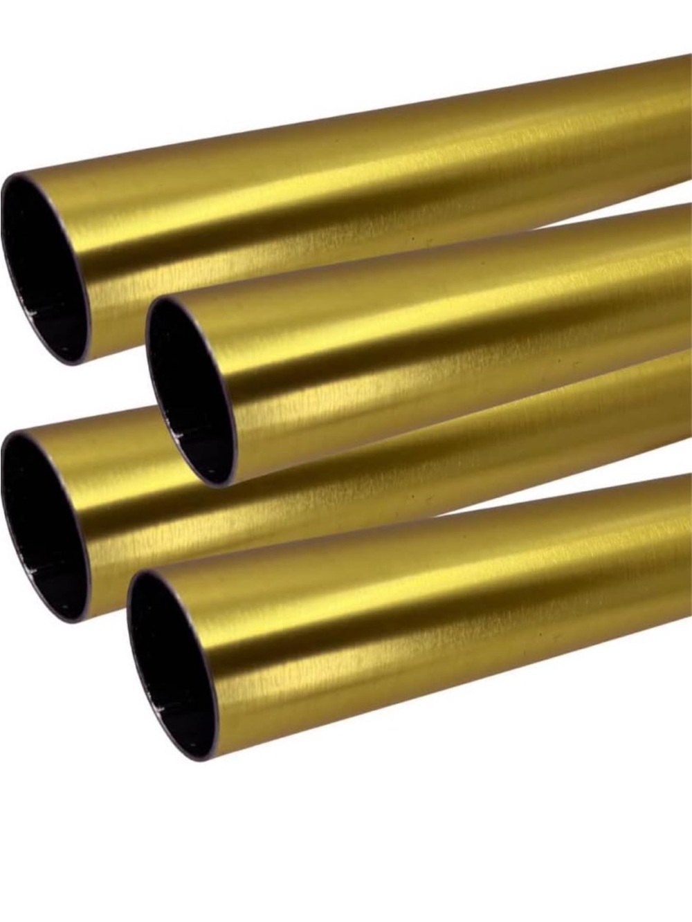72" HEAVY DUTY Round Closet Rod 32mm Diameter Satin Brass Clothes Pole 4 Pack.